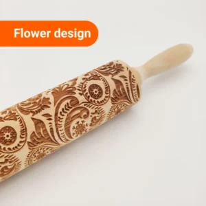 Embossed Rolling Pin - Flower Design